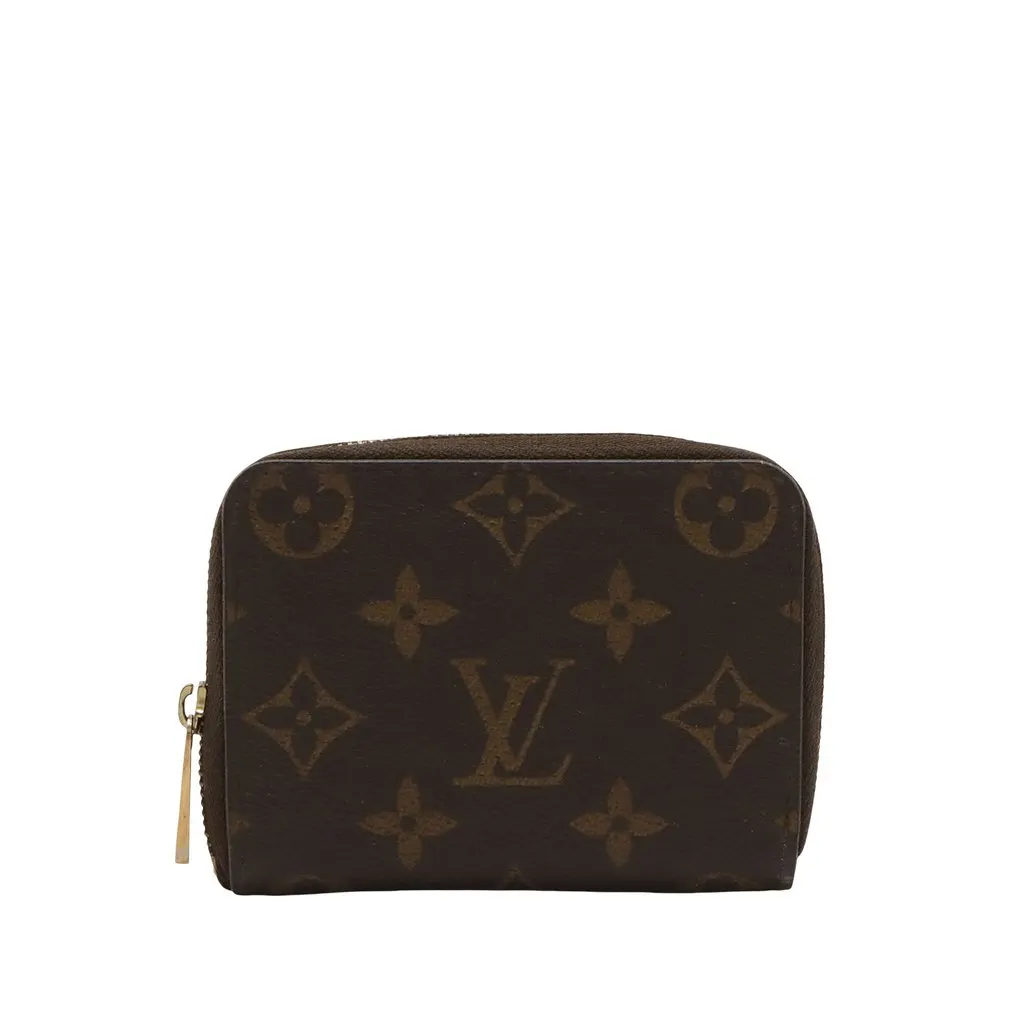 Louis Vuitton Monogram Zippy Coin Purse Brown Very good - Front View