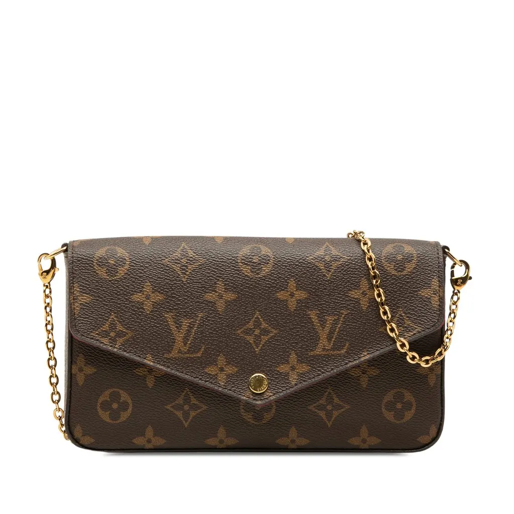 Louis Vuitton Monogram Pochette Felicie Brown Very good - Front View