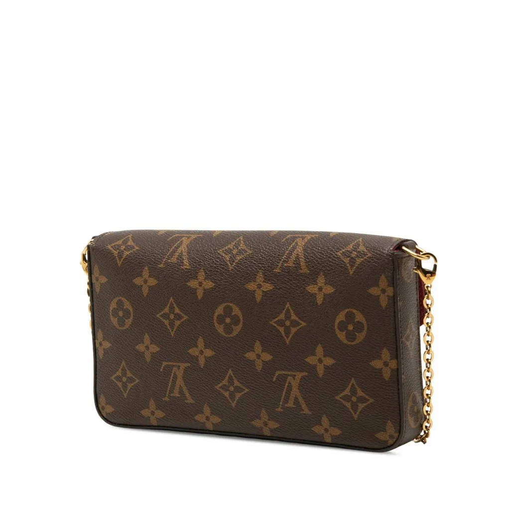 Louis Vuitton Monogram Pochette Felicie Brown Very good - Back View