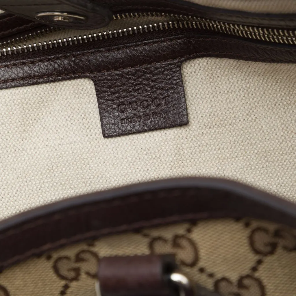 Gucci GG Canvas Techno Tag Tote Beige Canvas Very good - Box View