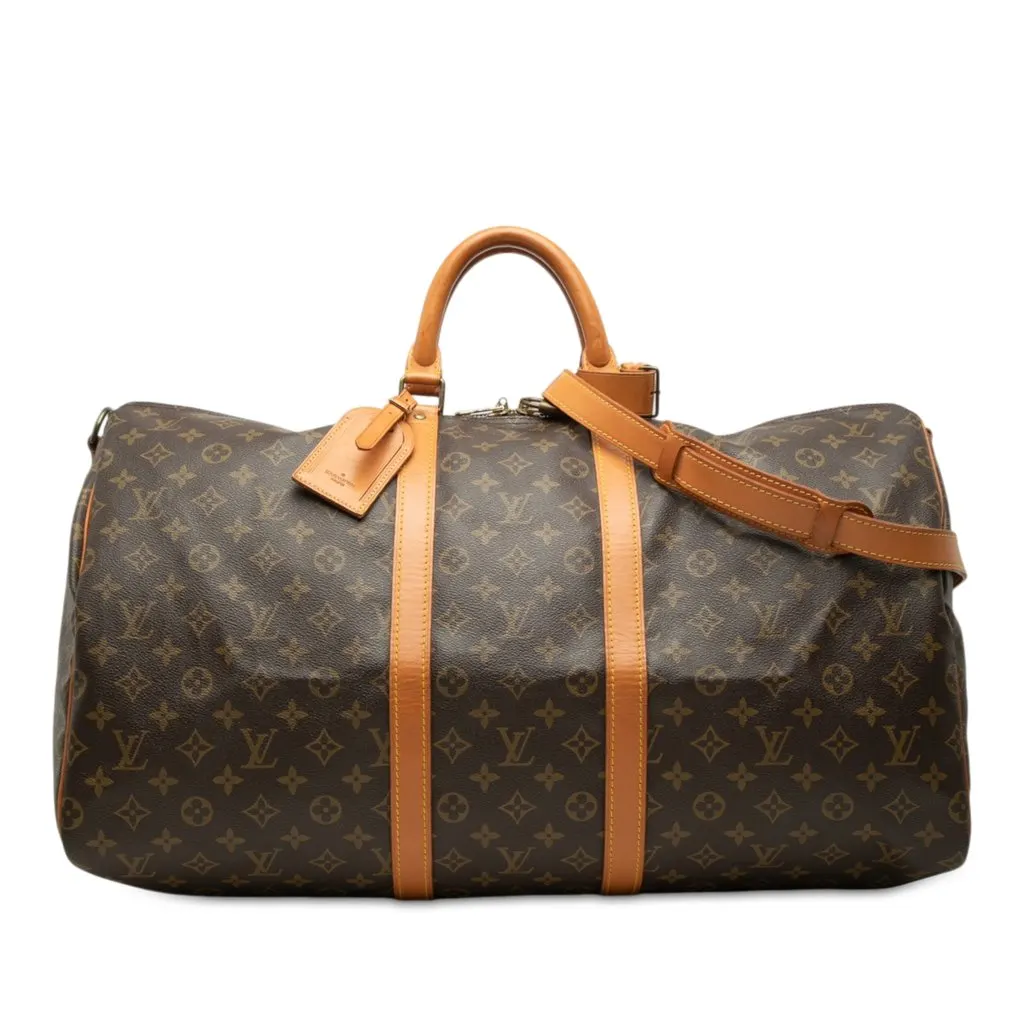 Louis Vuitton Monogram Keepall Bandouliere 55 Brown Very good - Front View