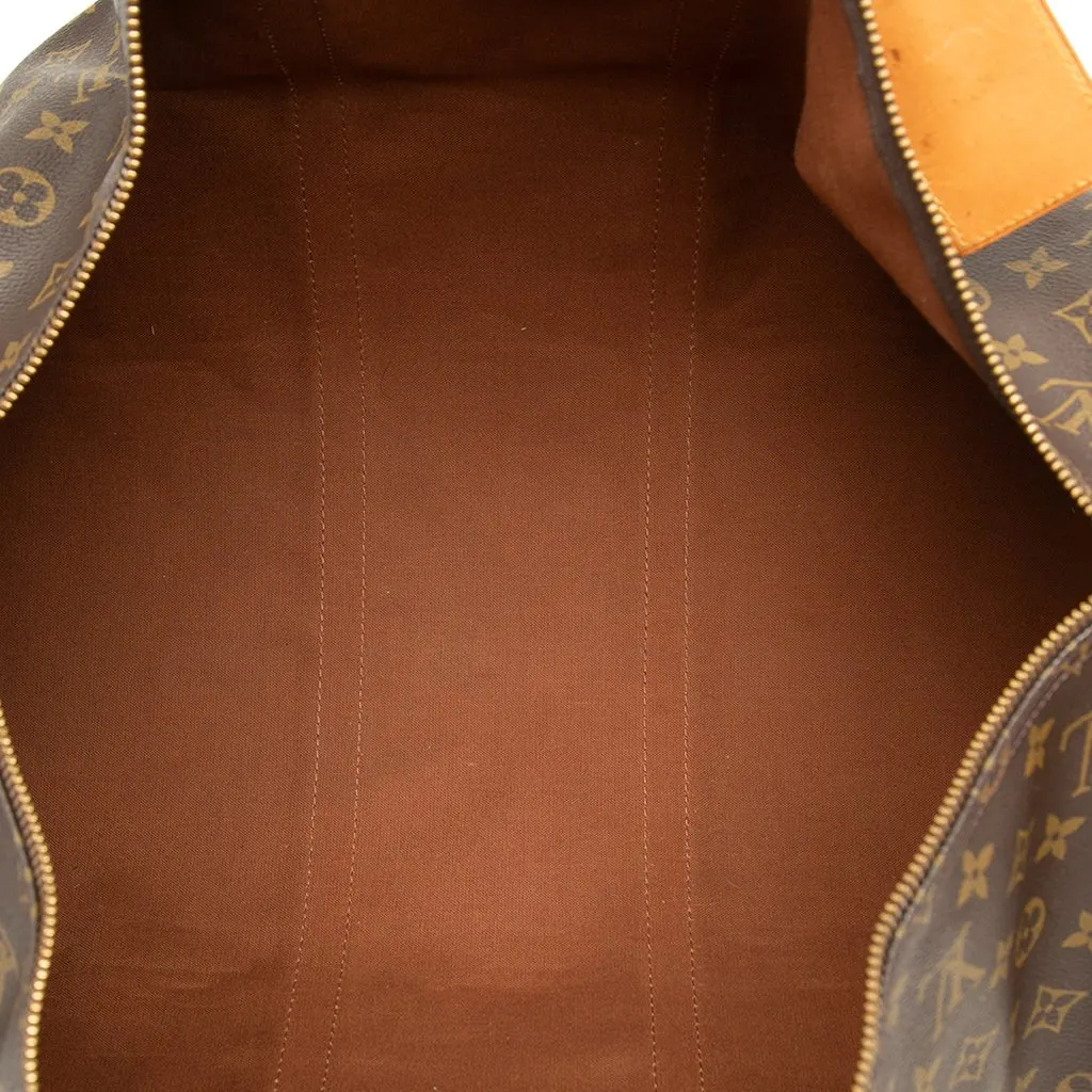 Louis Vuitton Monogram Keepall Bandouliere 55 Brown Very good - Model View