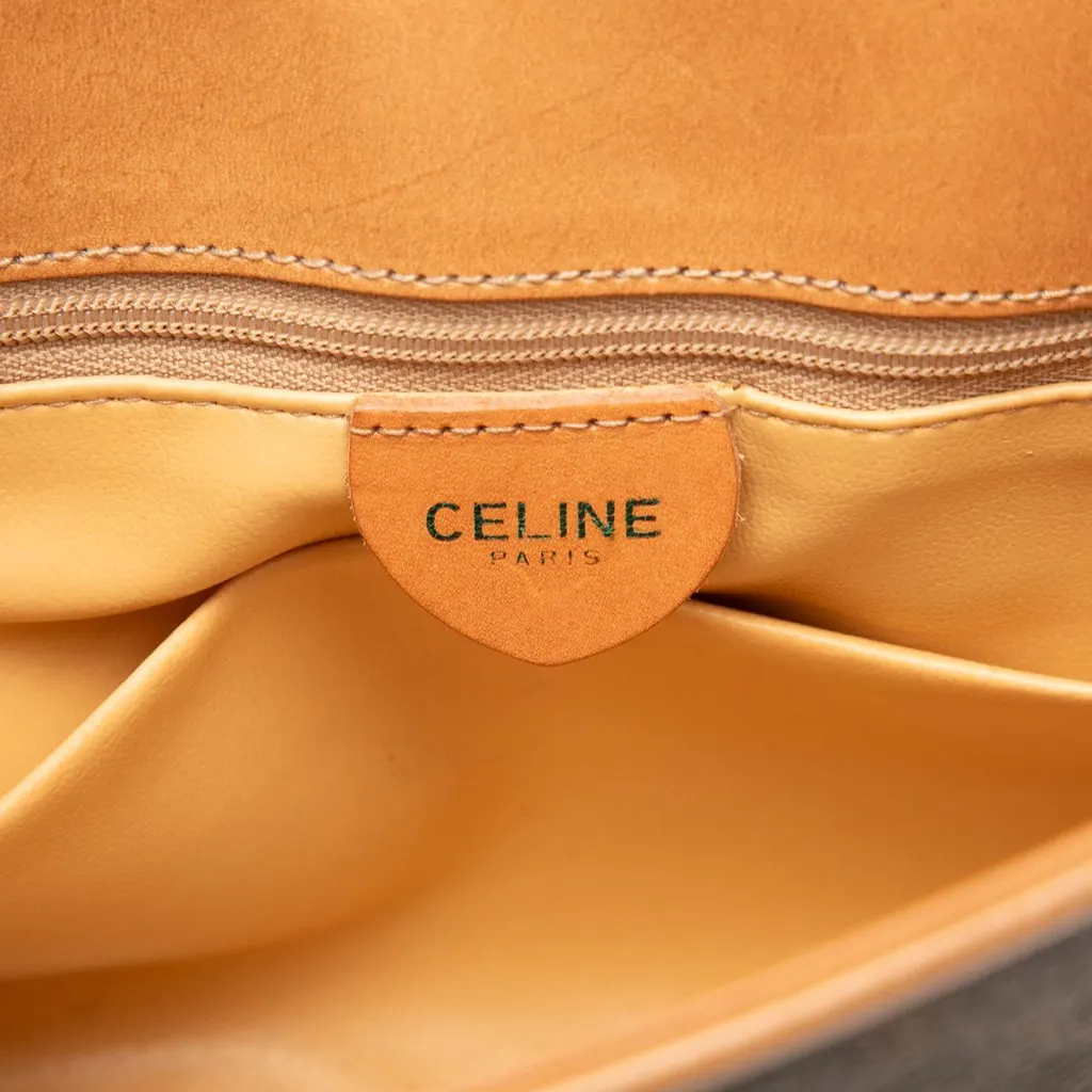 Celine Macadam Coated Canvas Horse Carriage Crossbody Brown Very good - Box View