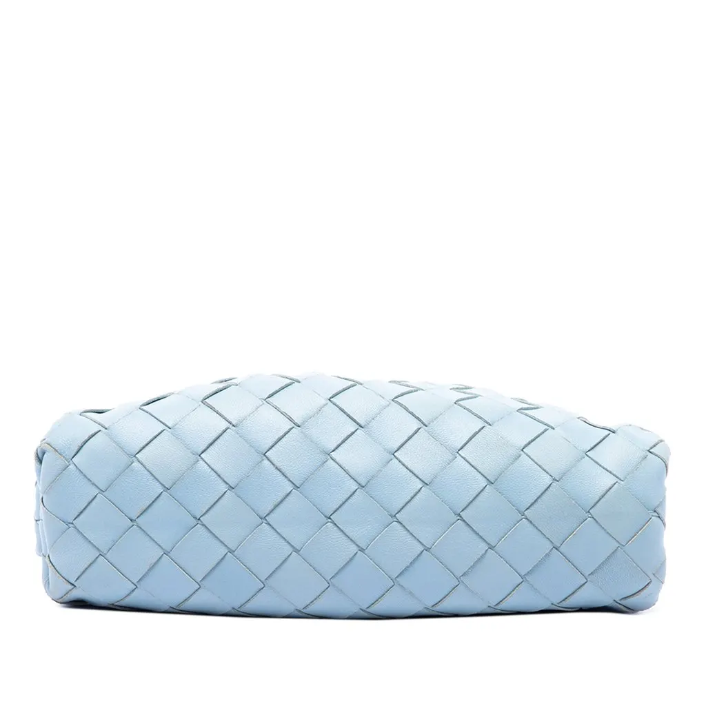 Bottega Veneta Nappa Intrecciato The Mini Pouch Crossbody Blue Leather Very good - Inside View