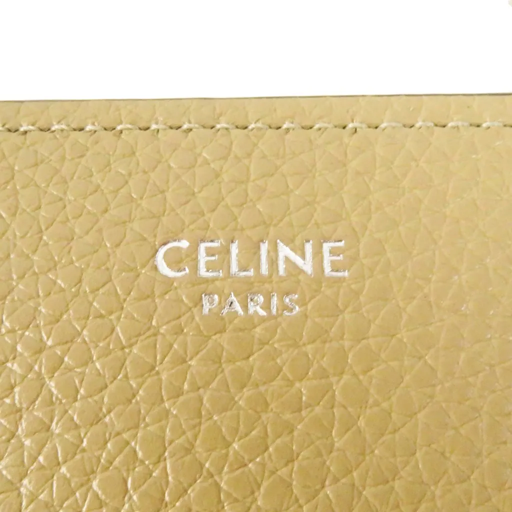 Celine Micro Drummed Calfskin Luggage Tote Beige Leather Very good - Box View