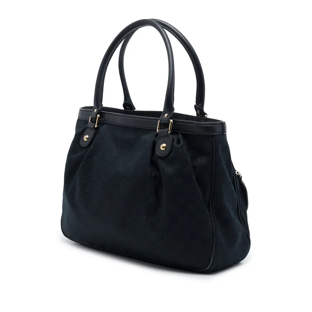 Gucci GG Canvas Sukey Tote Black Canvas Good - Back View