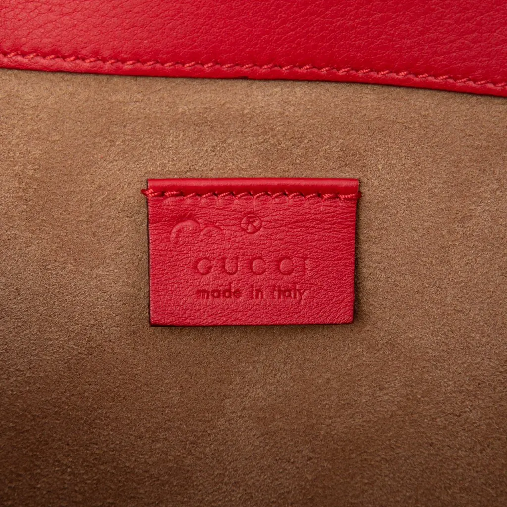 Gucci Medium GG Supreme Arabesque Dionysus Shoulder Bag Red Very good - Box View