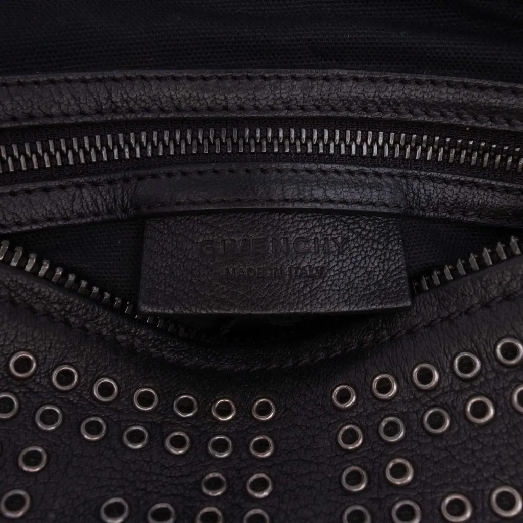 Givenchy Small Grommets Goatskin Pandora Satchel Black Leather Very good - Box View