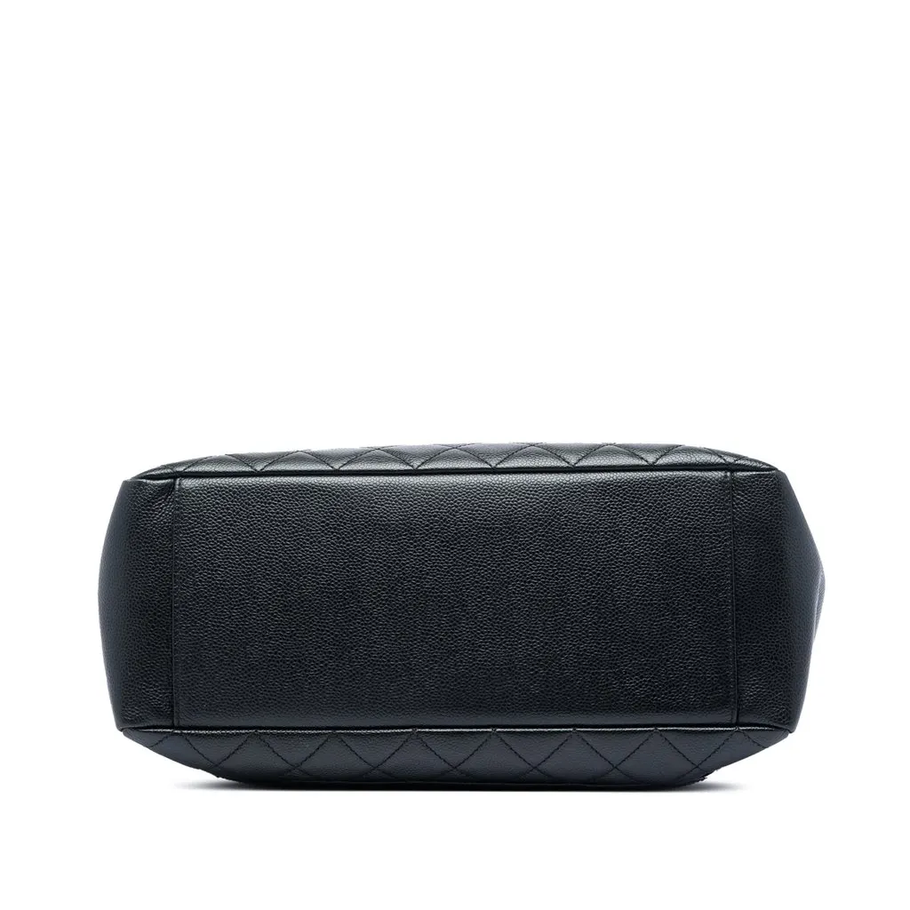 Chanel Caviar Grand Shopping Tote Black Leather Very good - Inside View
