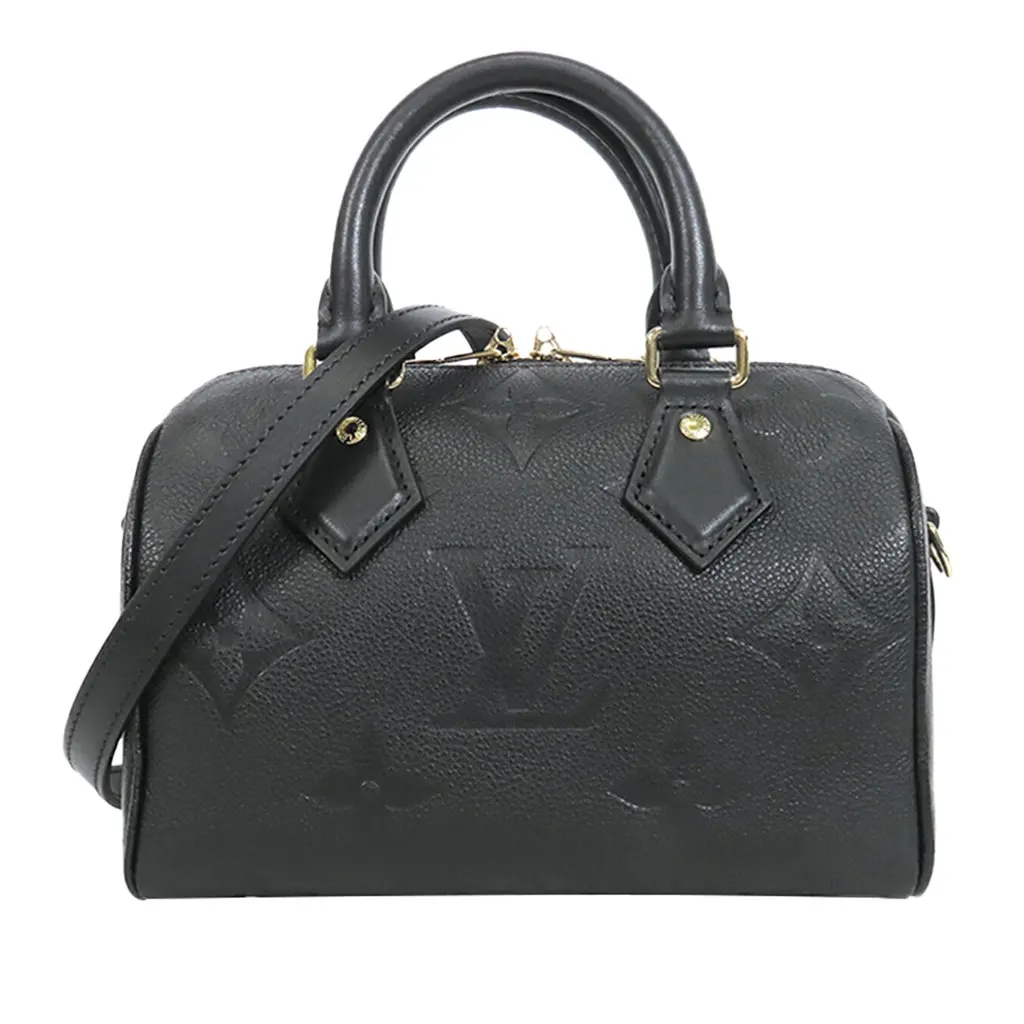 Louis Vuitton Monogram Giant Empreinte Speedy Bandouliere 20 Black Leather Very good - Front View