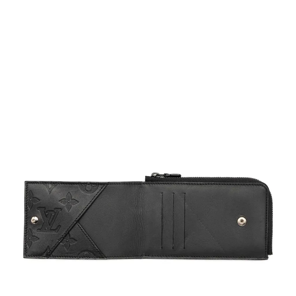 Louis Vuitton Monogram Shadow Hybrid Wallet Black Leather Very good - Model View