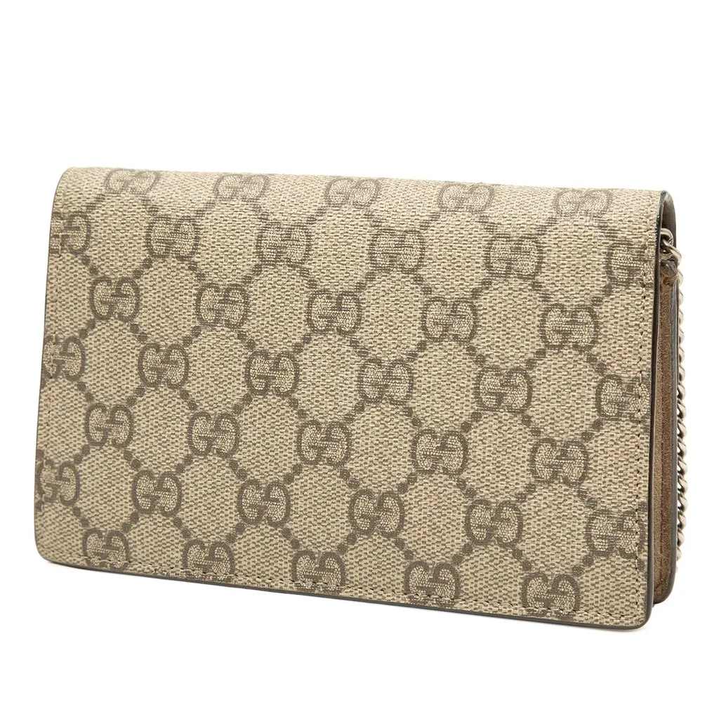 Gucci Mini GG Supreme Dionysus Crossbody Beige Canvas Good - Back View