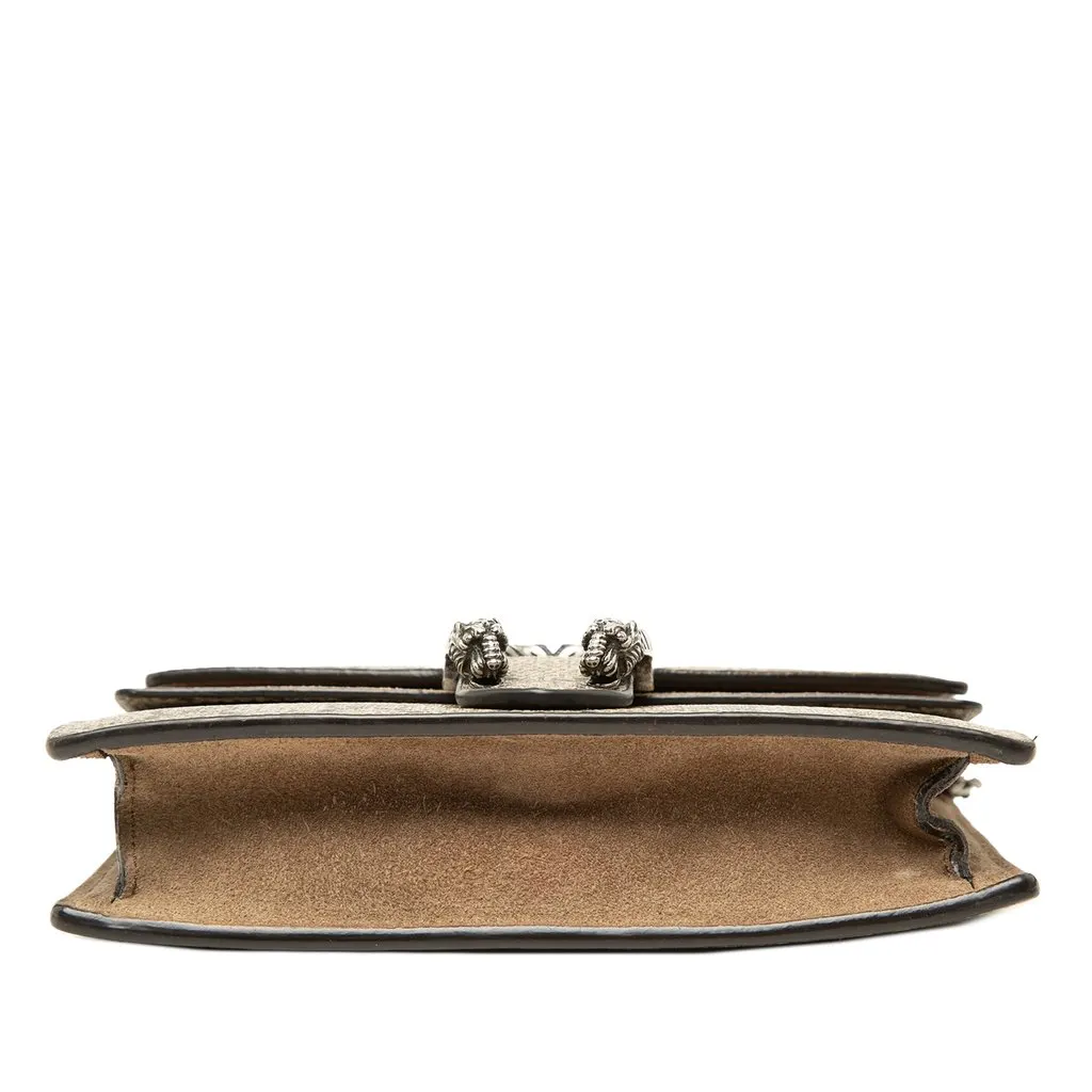 Gucci Mini GG Supreme Dionysus Crossbody Beige Canvas Good - Inside View