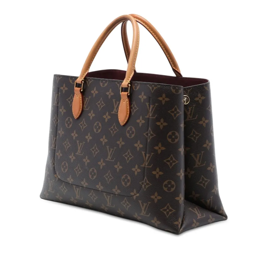 Louis Vuitton Monogram Flower Tote Brown Very good - Back View