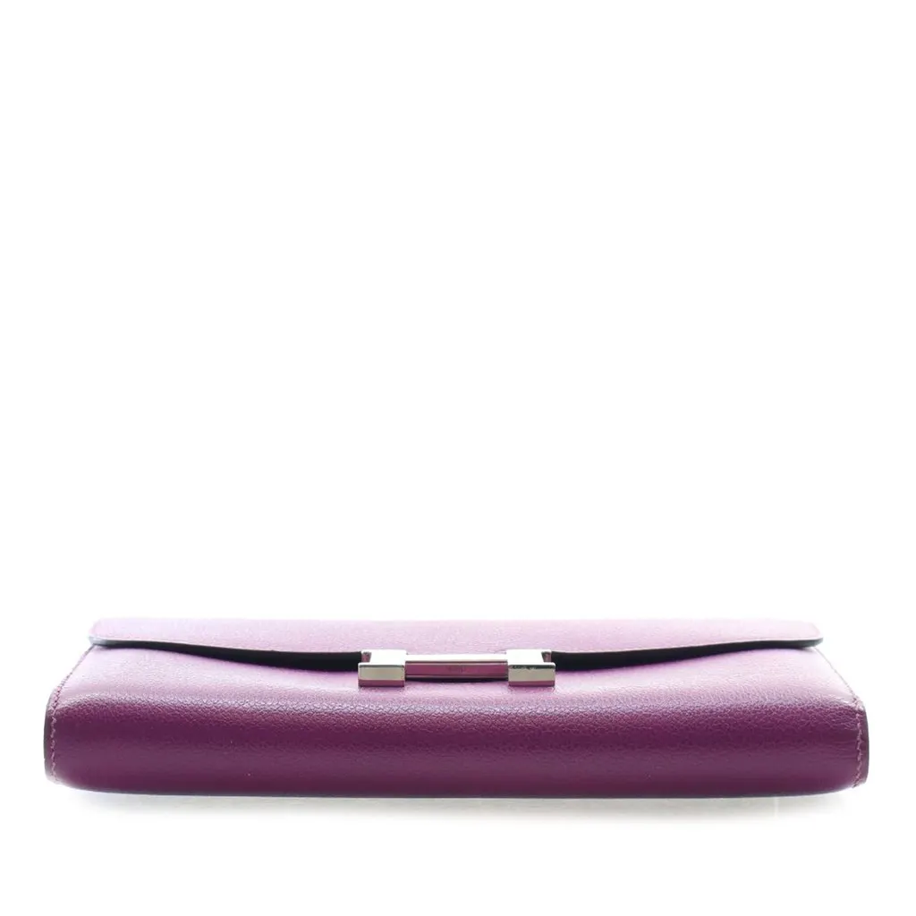 Hermès Epsom Constance Long Wallet Purple Leather Very good - Inside View