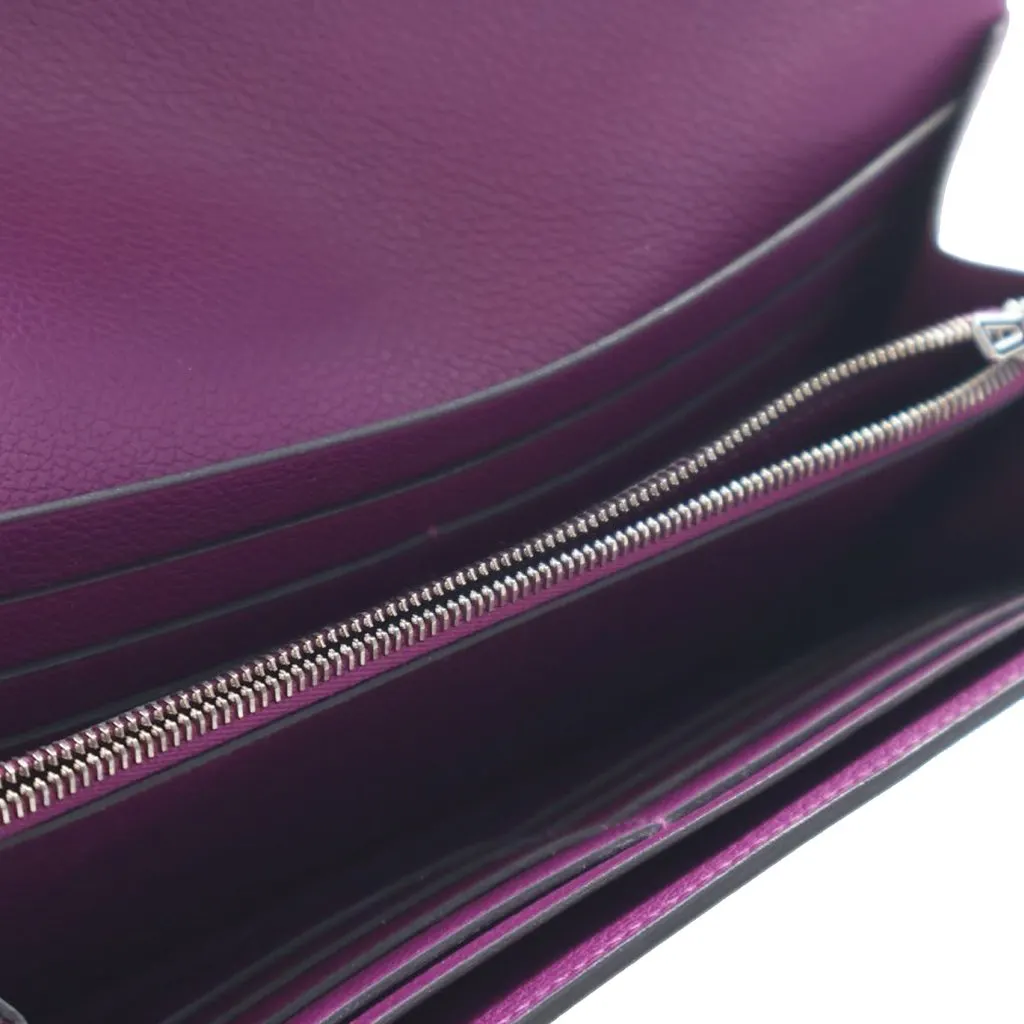 Hermès Epsom Constance Long Wallet Purple Leather Very good - Model View