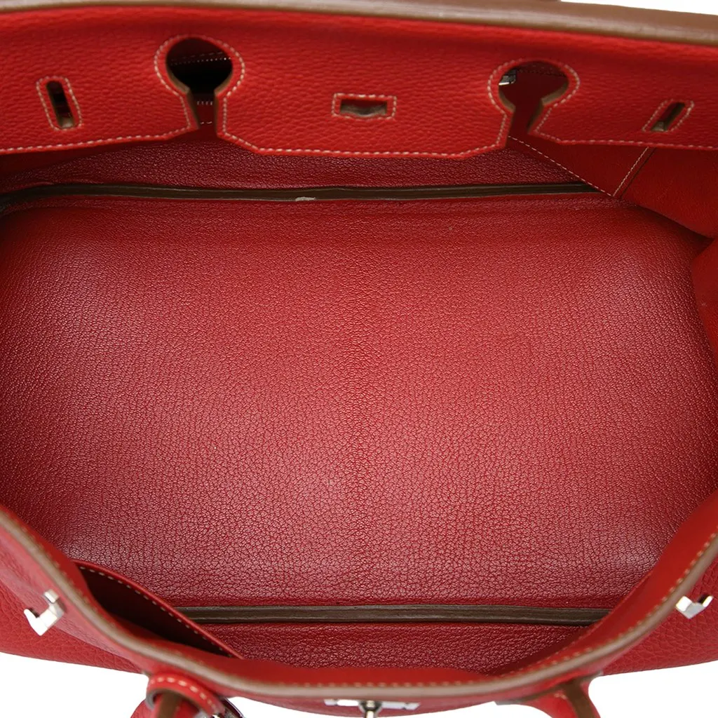 Hermès Clemence Birkin Retourne 35 Red Leather Very good - Model View