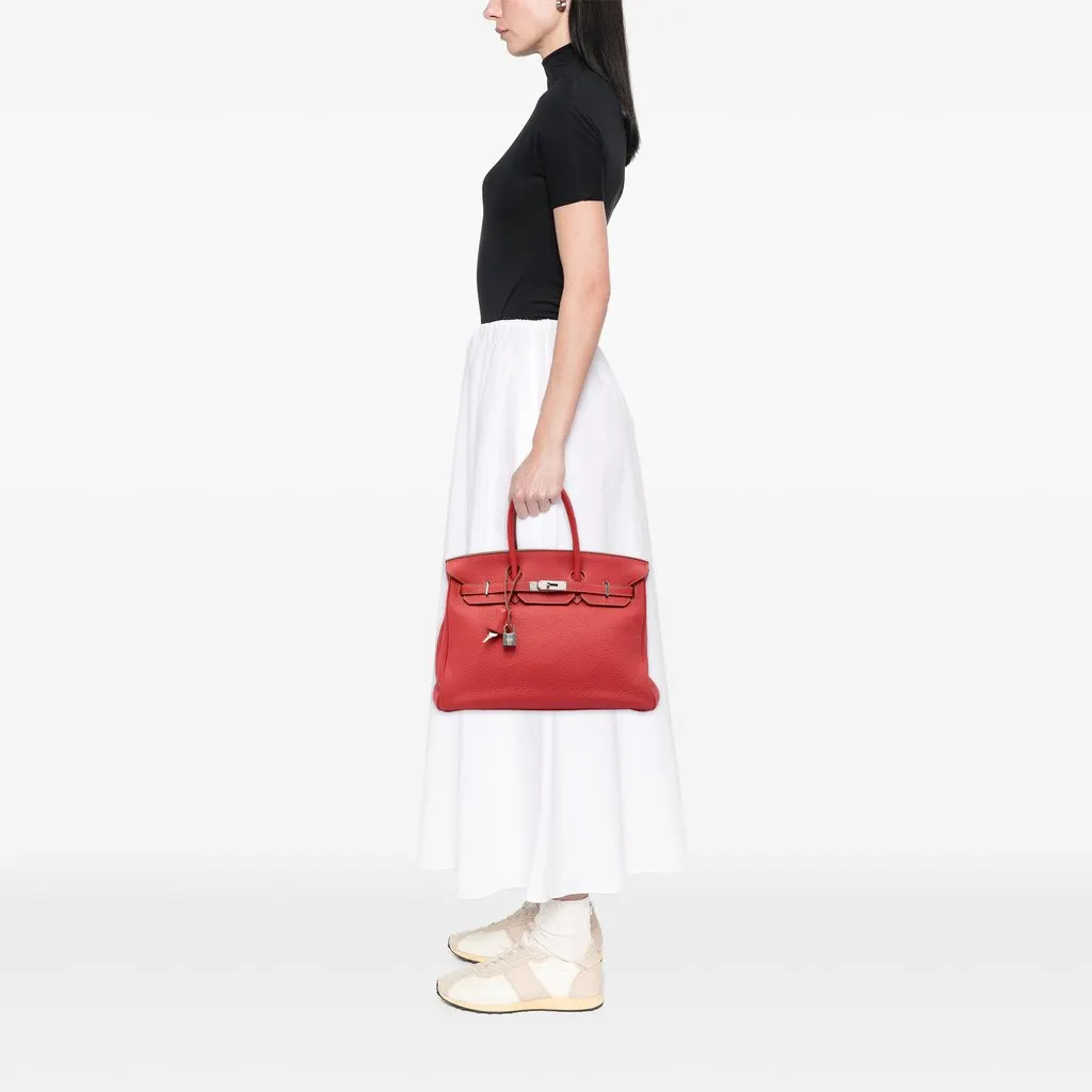 Hermès Clemence Birkin Retourne 35 Red Leather Very good - Box View