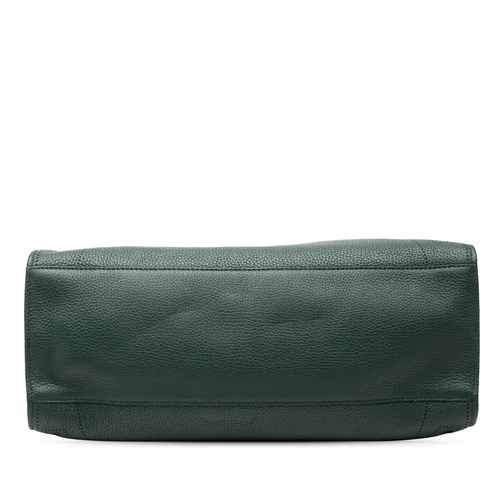 Balenciaga Calfskin Motocross Blackout City Satchel Green Leather Very good - Inside View