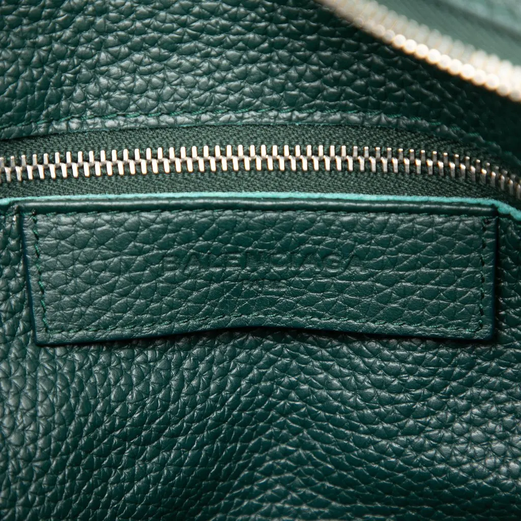 Balenciaga Calfskin Motocross Blackout City Satchel Green Leather Very good - Box View