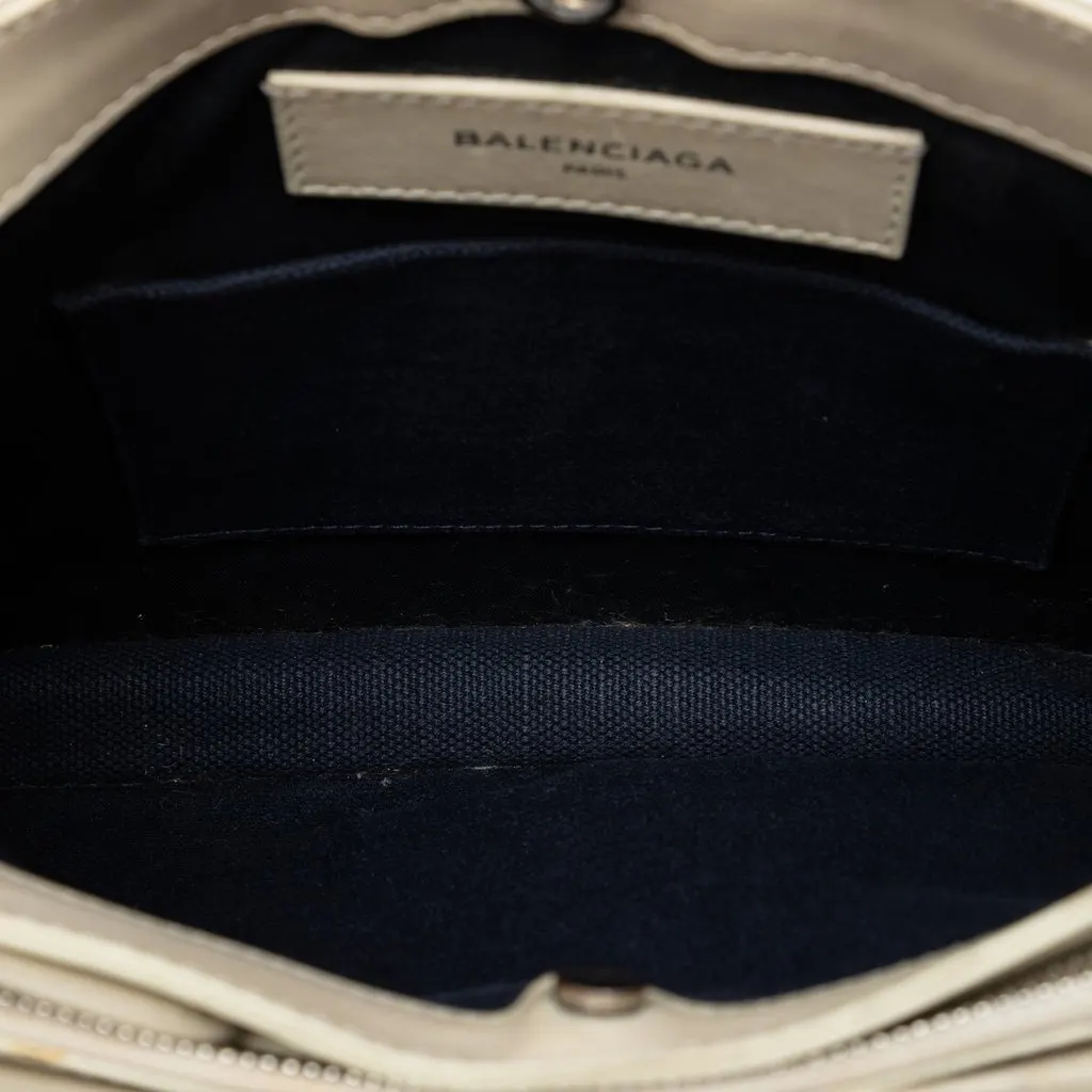 Balenciaga Canvas Navy Pochette M Crossbody Black Very good - Model View