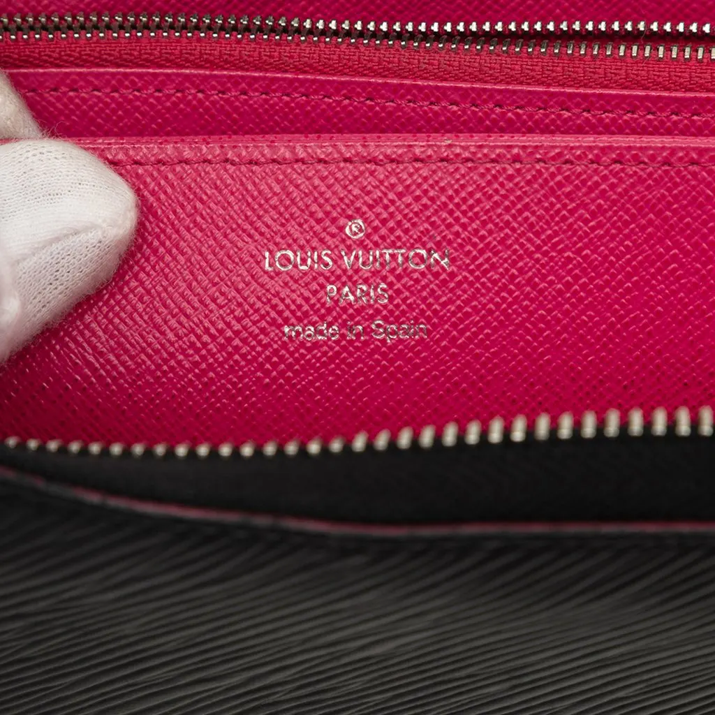 Louis Vuitton Epi Zippy Long Wallet Black Leather Very good - Box View