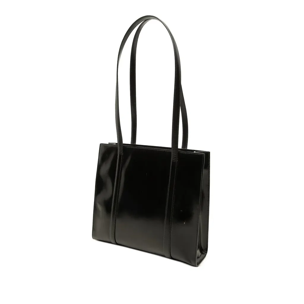 Prada Spazzolato Leather Re Edition 1995 Tote Black Leather Good - Back View