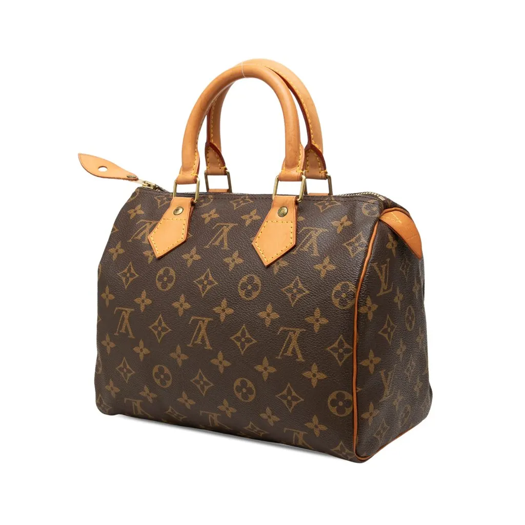 Louis Vuitton Monogram Speedy 25 Brown Canvas Good - Back View