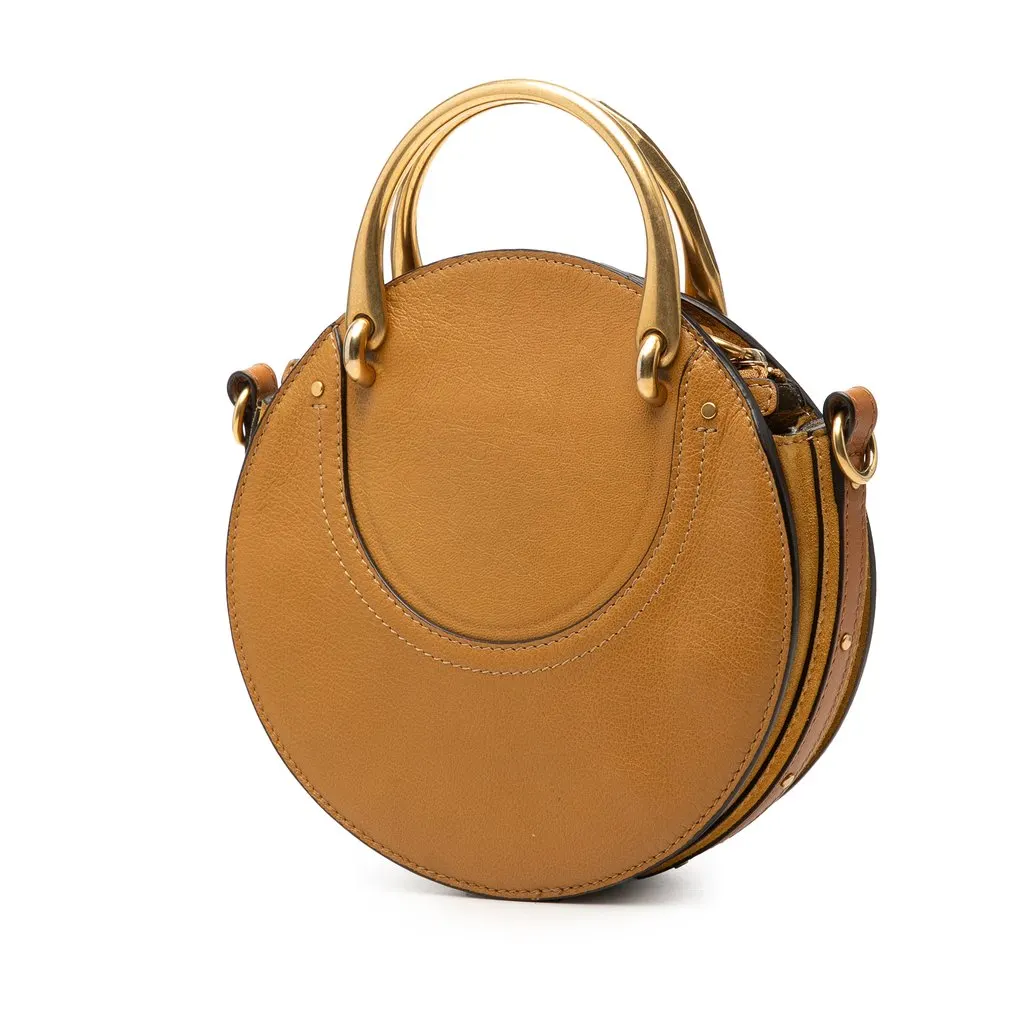 Chloé Small Calfskin and Suede Pixie Satchel Yellow Leather Very good - Back View
