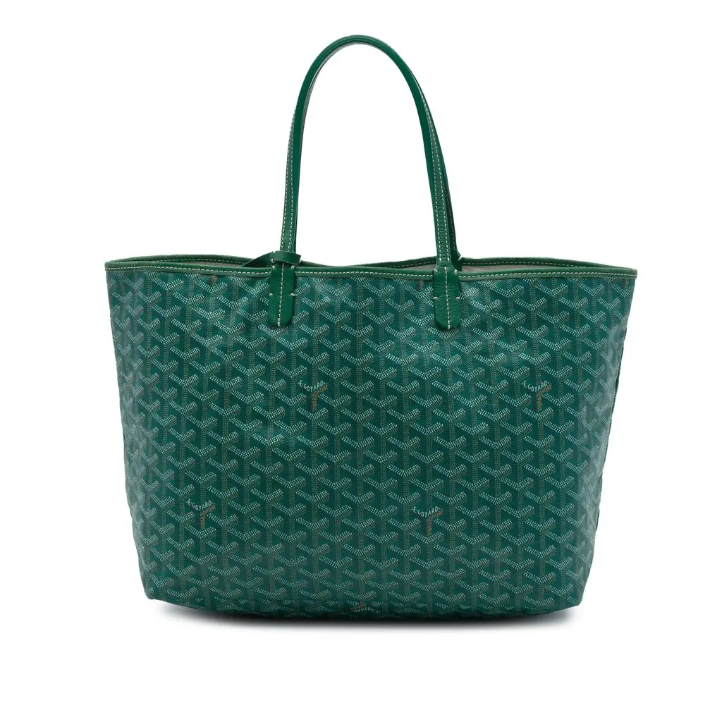 Goyard Goyardine Saint Louis PM Green Canvas Good - Front View