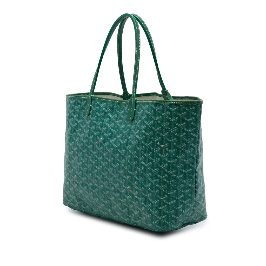 Goyard Goyardine Saint Louis PM Green Canvas Good - Back View
