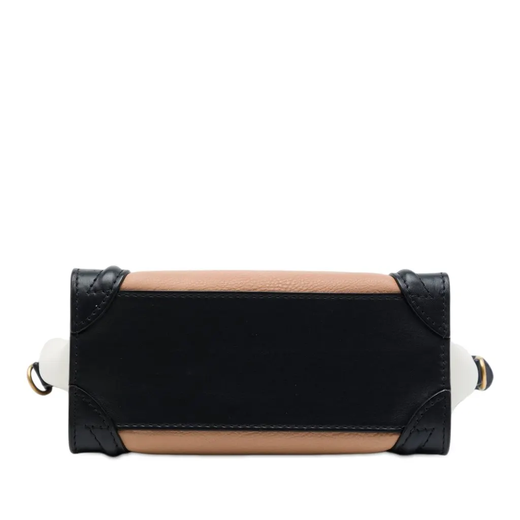 Celine Nano Tricolor Leather Luggage Tote Brown Leather Very good - Inside View