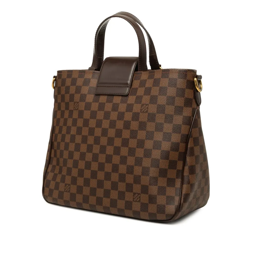 Louis Vuitton Damier Ebene Cabas Rosebery Brown Canvas Good - Back View
