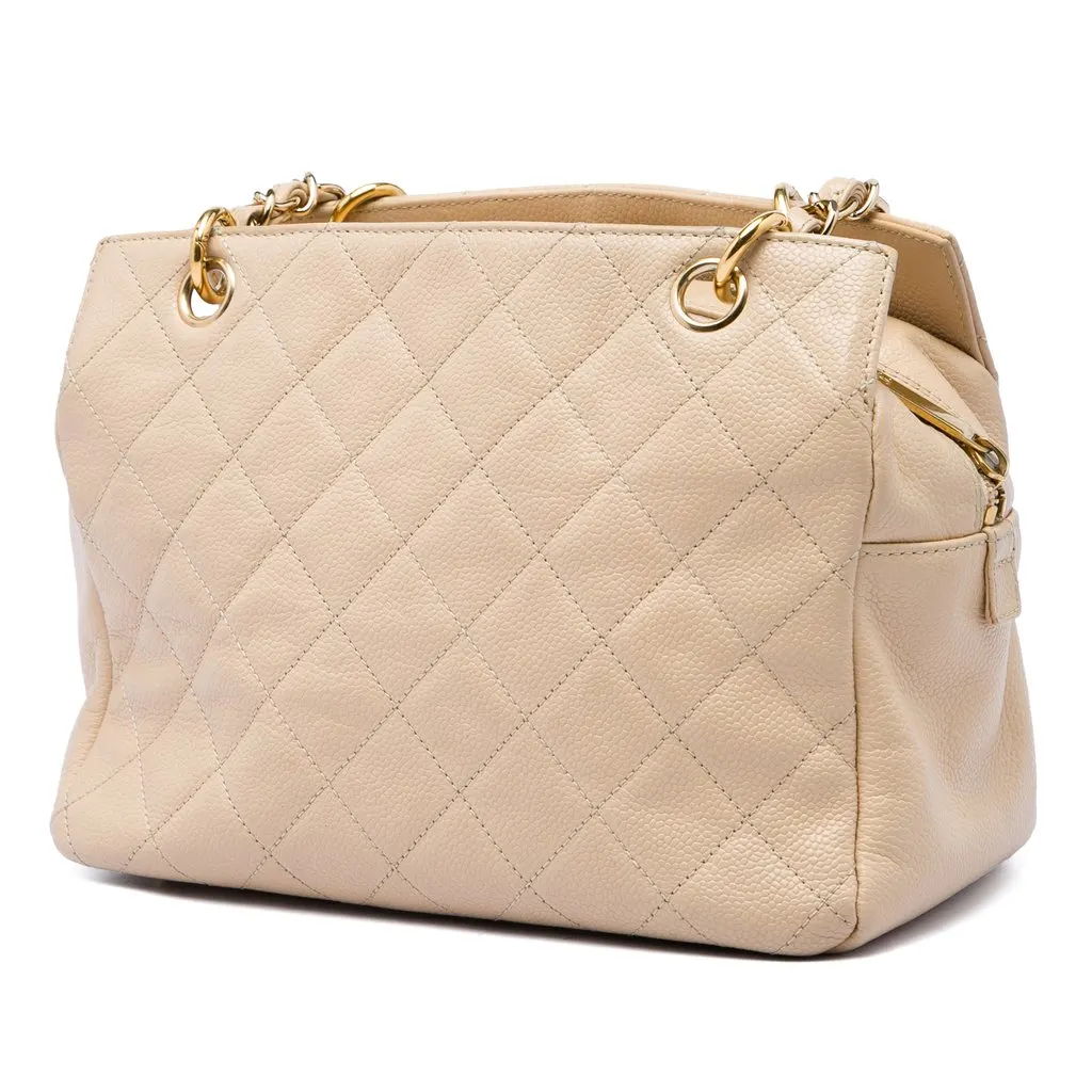 Chanel Petite Caviar Timeless Tote Brown Leather Very good - Back View