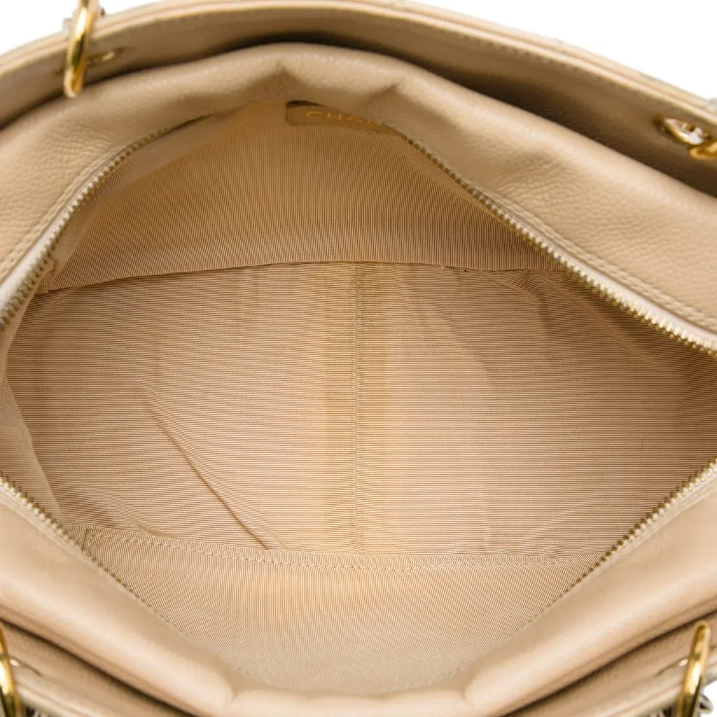 Chanel Petite Caviar Timeless Tote Brown Leather Very good - Model View