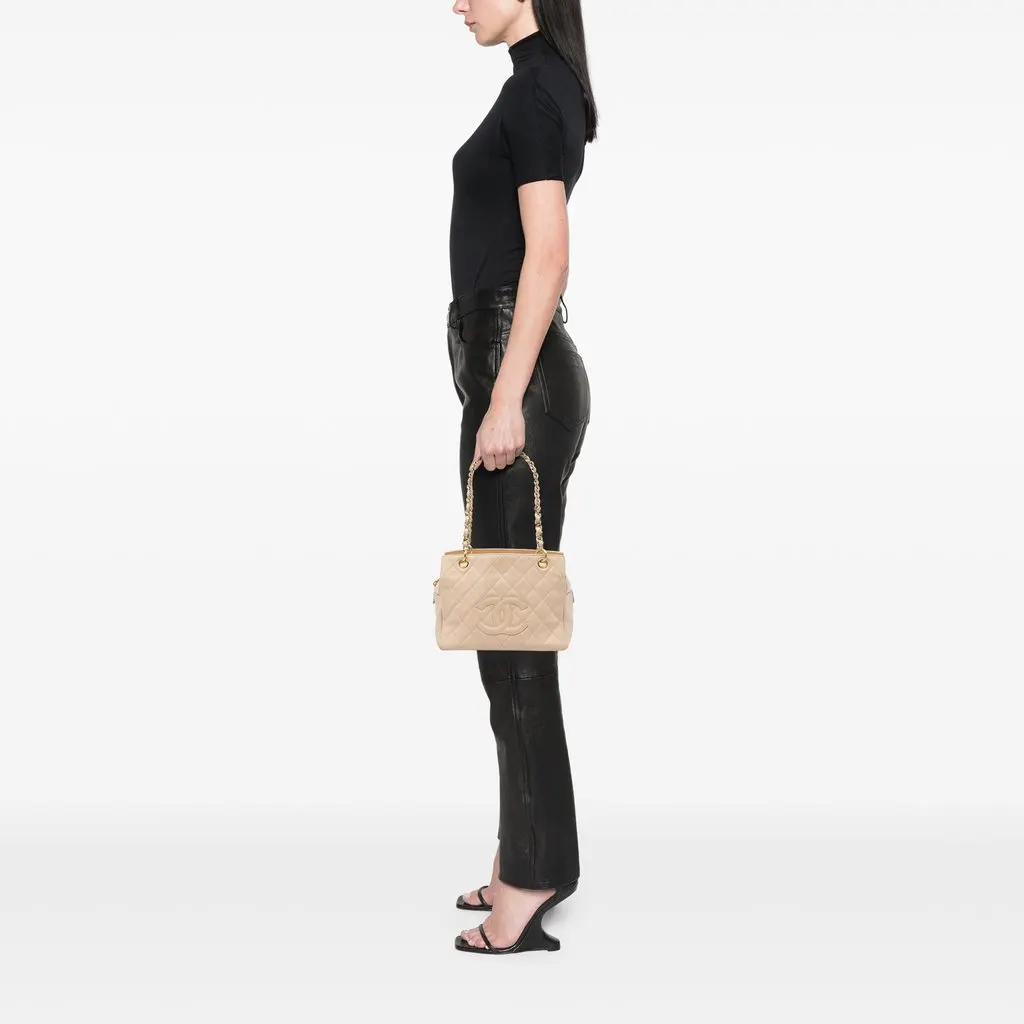 Chanel Petite Caviar Timeless Tote Brown Leather Very good - Box View