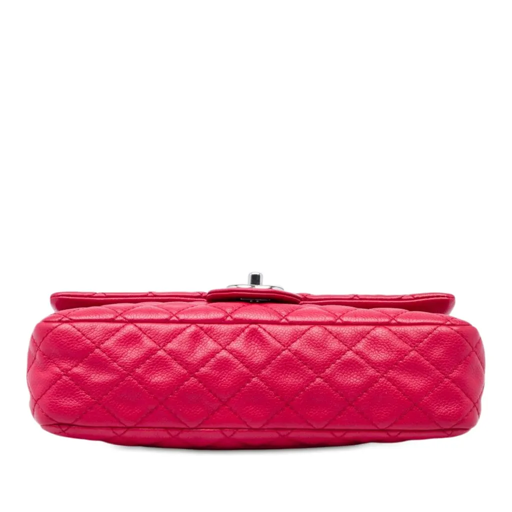 Chanel Medium Classic Caviar Double Flap Pink Leather Very good - Inside View