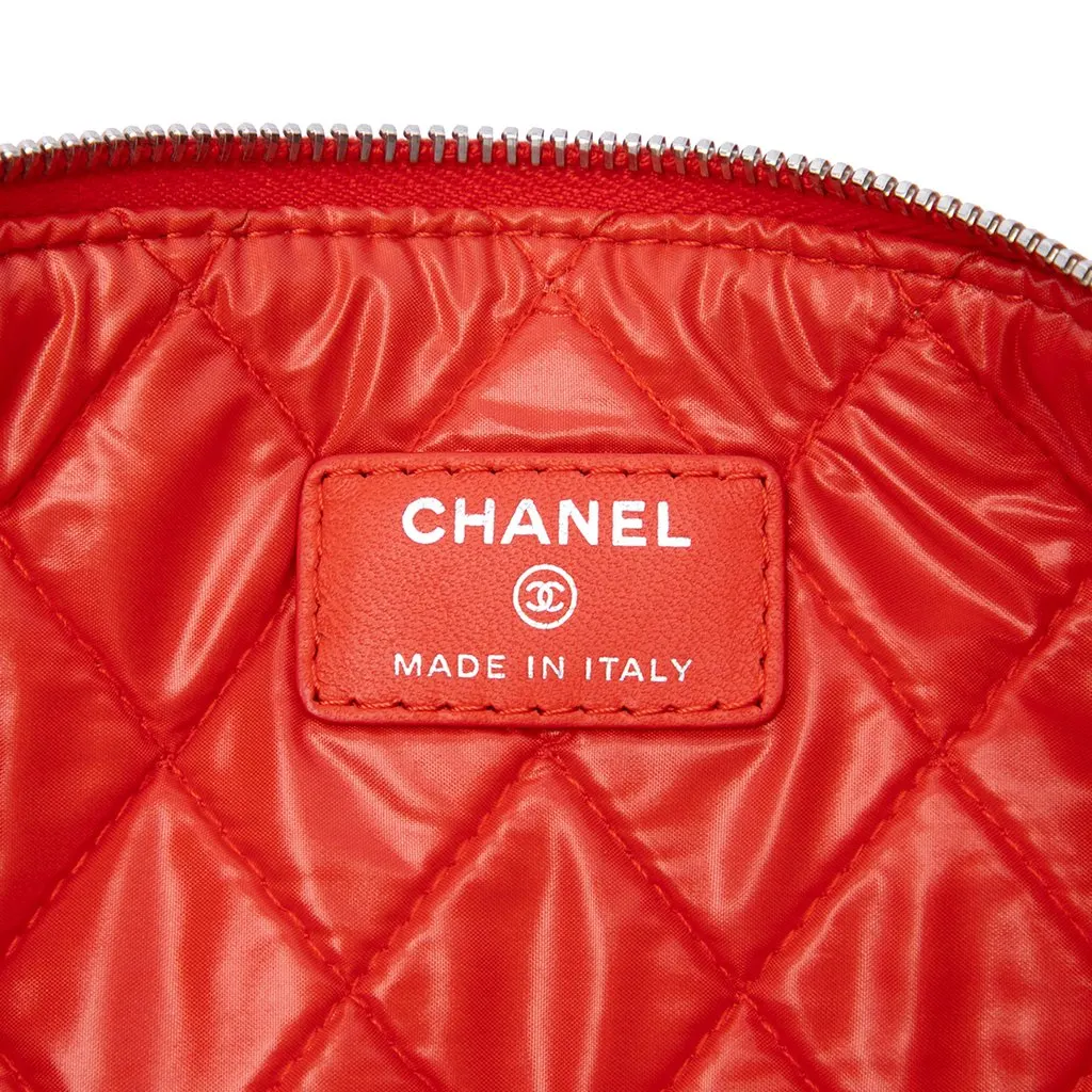 Chanel Medium Printed Lambskin Cuba La Habana O Case Clutch Orange Leather Very good - Box View