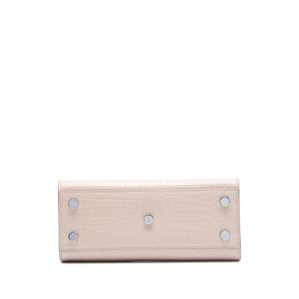 Saint Laurent Nano Croc Embossed Leather Sac De Jour Satchel Pink Leather Very good - Inside View