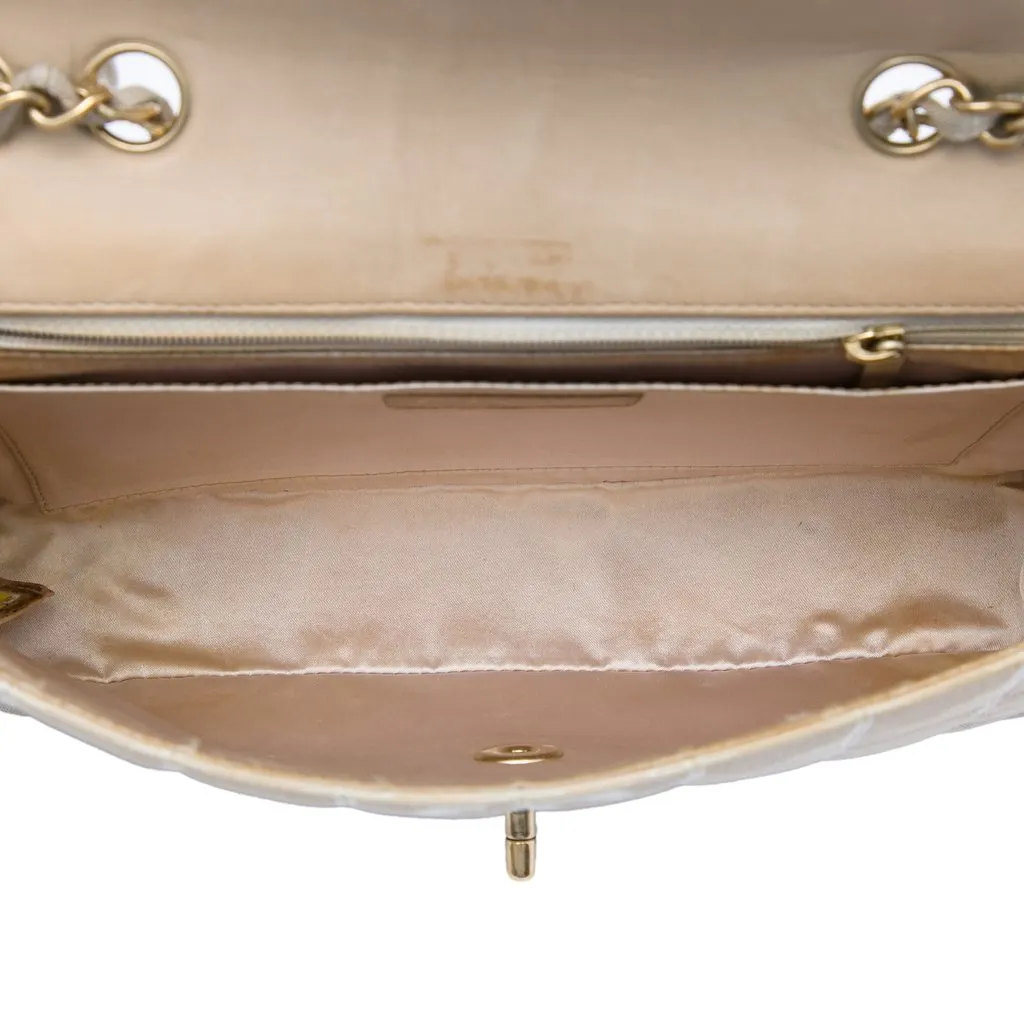 Chanel New Travel Line Medium Nylon Single Flap Beige Good - Model View