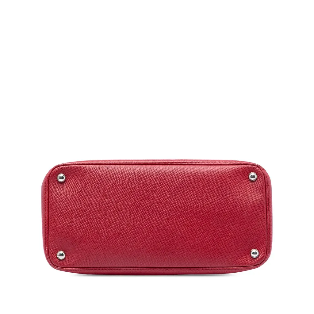 Prada Saffiano Cuir Turnlock Twin Satchel Red Leather Very good - Inside View