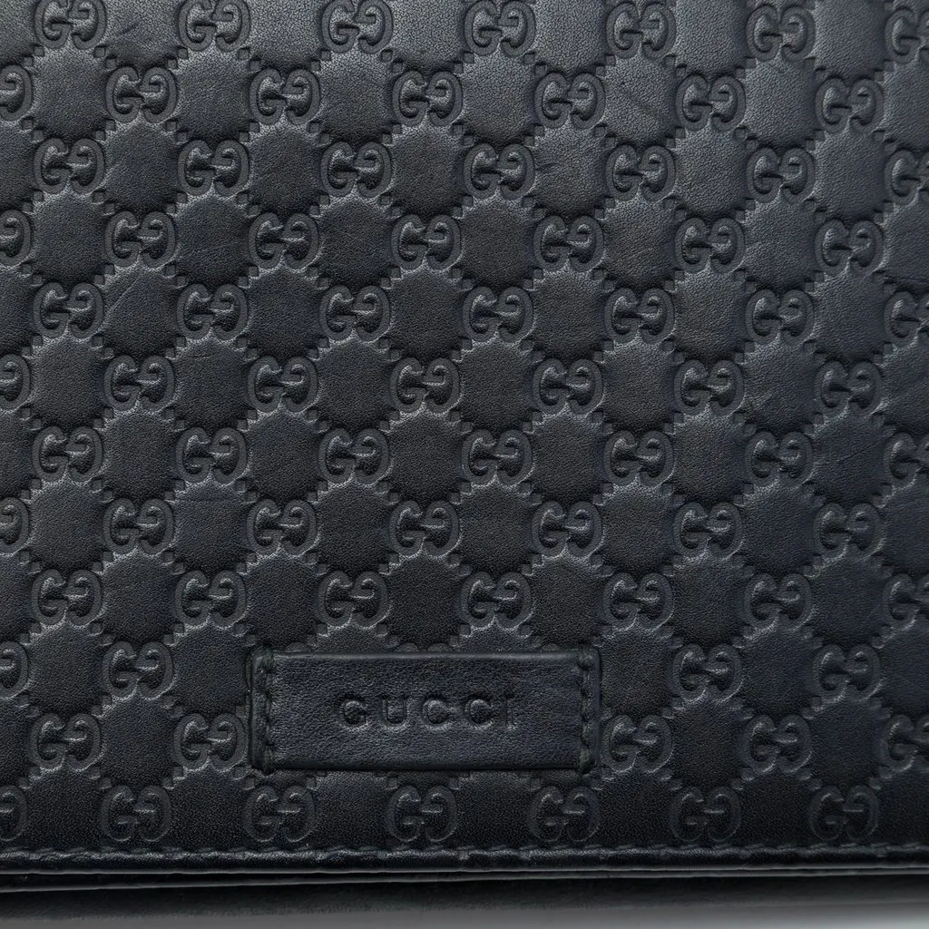 Gucci Microguccissima Wallet on Strap Black Leather Good - Box View