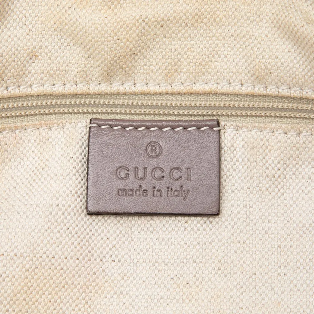 Gucci GG Canvas Sukey Satchel Beige Canvas Good - Box View