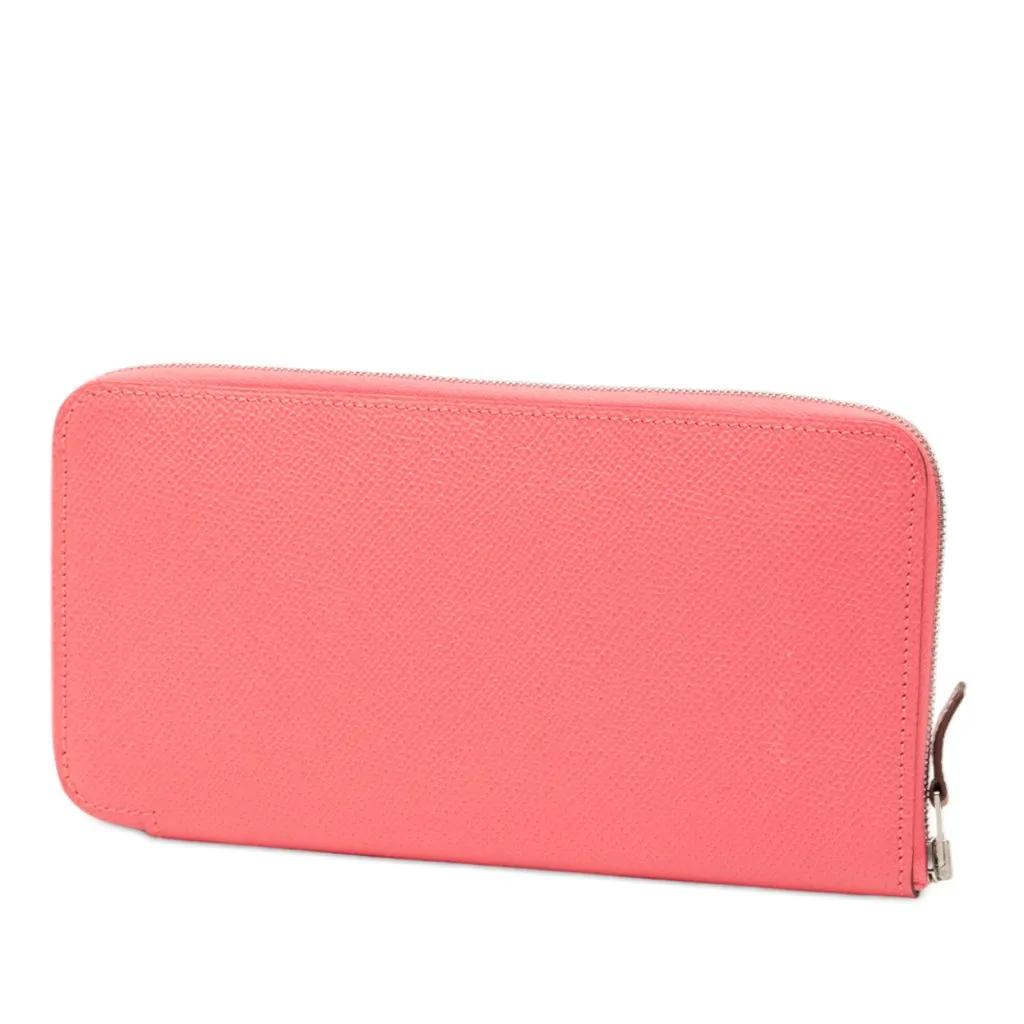 Hermès Epsom Silk'In Classique Long Wallet Pink Leather Very good - Back View