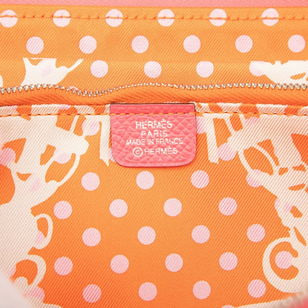 Hermès Epsom Silk'In Classique Long Wallet Pink Leather Very good - Box View