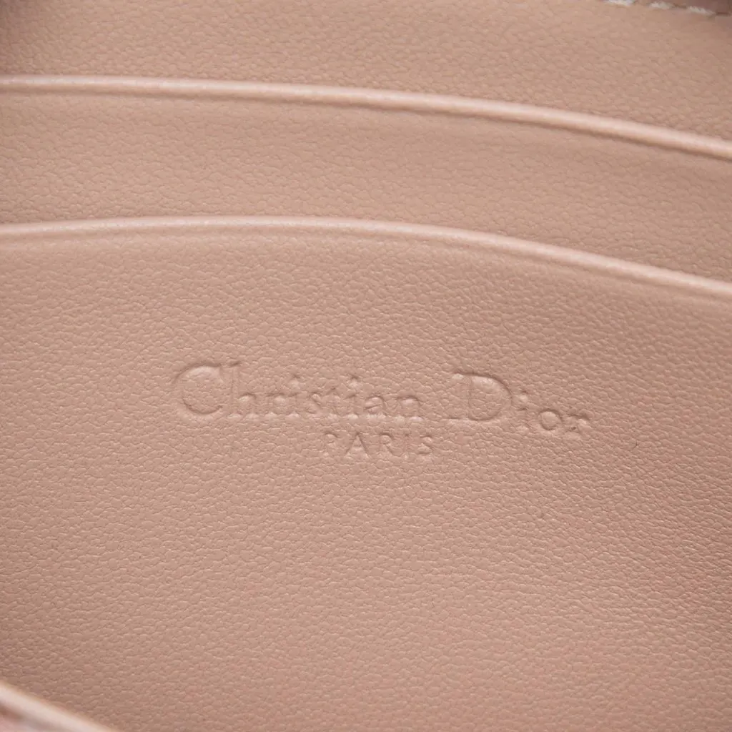 Dior Small Lambskin Cannage Lady Dior Voyageur Coin Purse Brown Leather Very good - Box View
