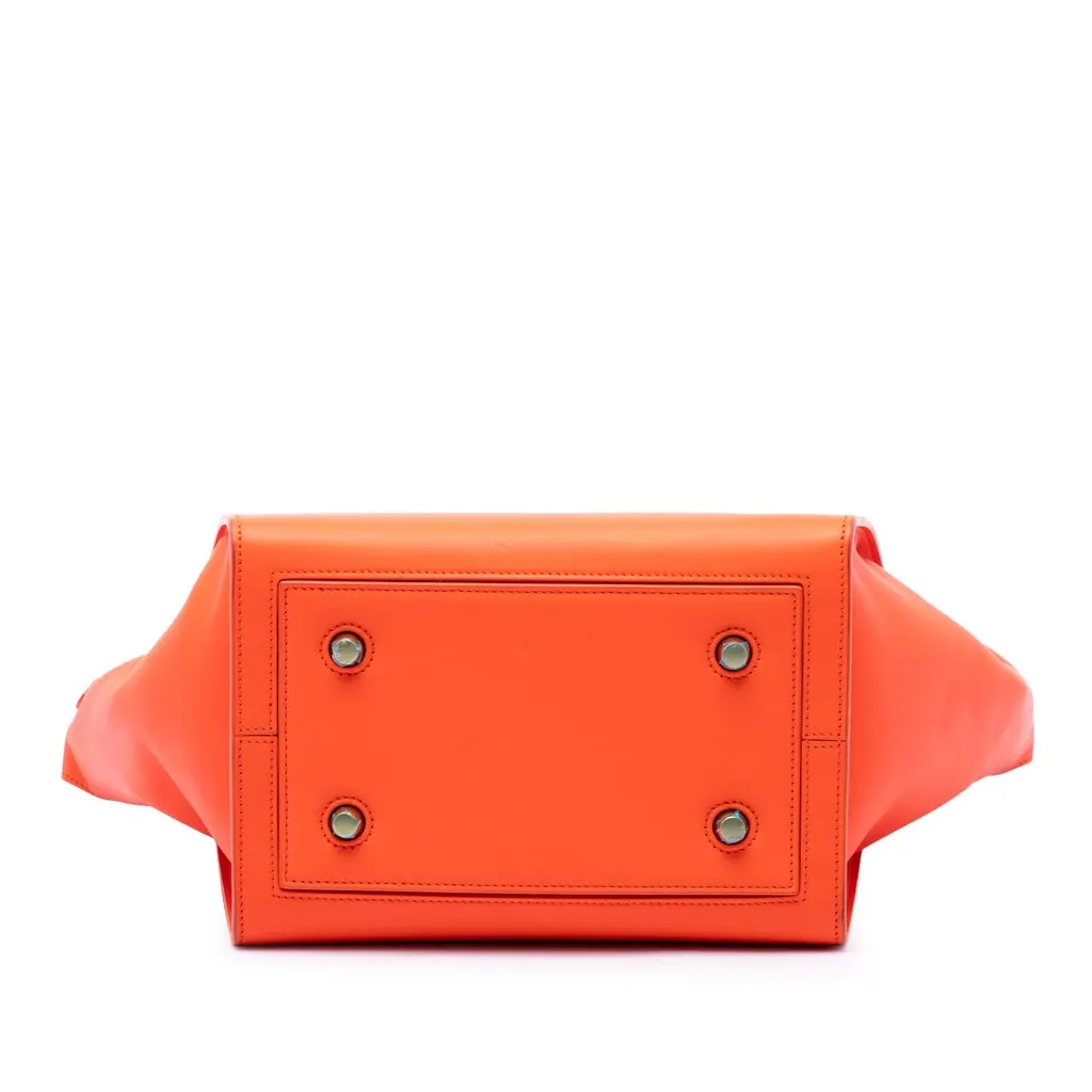 Celine Mini Smooth Calfskin Tie Knot Tote Orange Leather Very good - Inside View