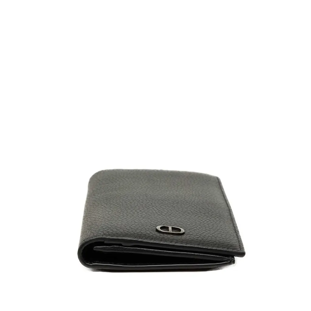 Dior Grained Calfskin CD Icon Long Bifold Wallet Black Leather Very good - Inside View