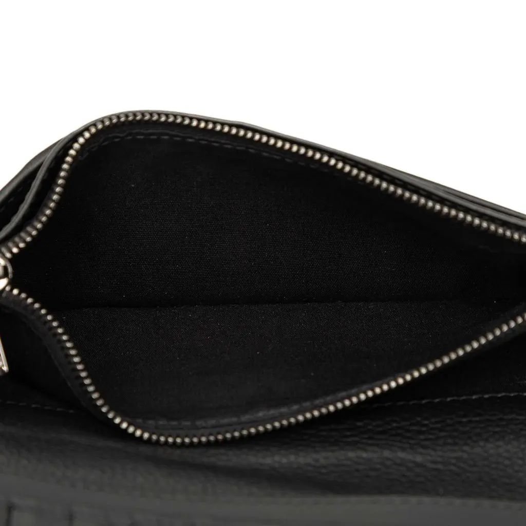 Dior Grained Calfskin CD Icon Long Bifold Wallet Black Leather Very good - Model View