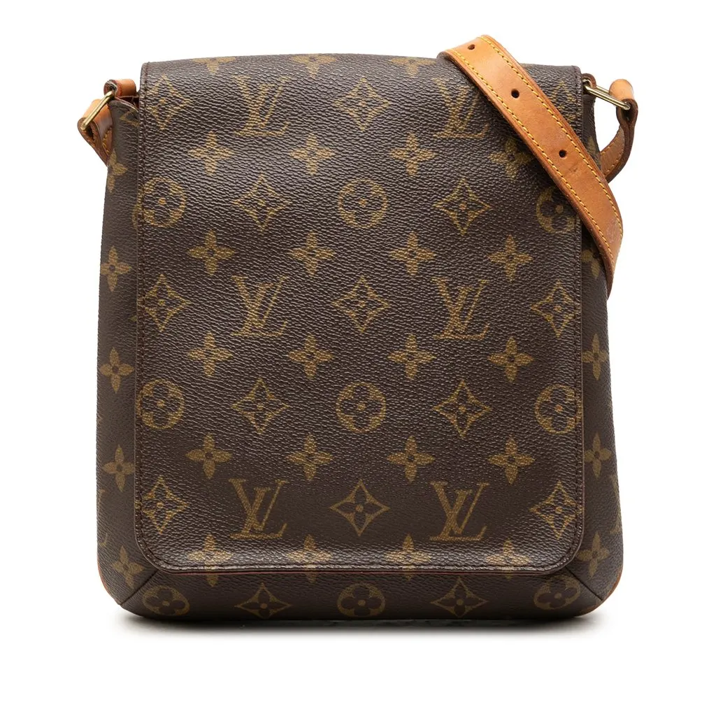 Louis Vuitton Monogram Musette Salsa PM Short Strap Brown Canvas Good - Front View